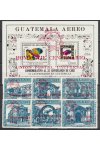 Guatemala známky Mi 979-84 + Bl 16b - Červený přetisk