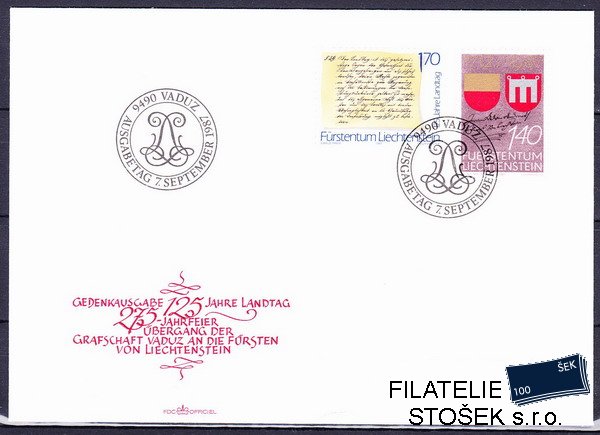 Liechtenstein FDC Mi 928-9