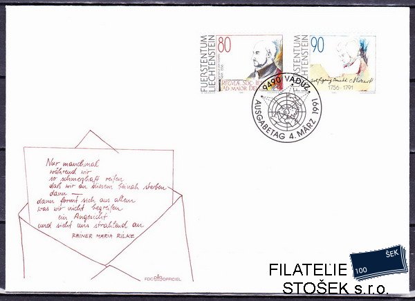 Liechtenstein FDC Mi 1013-4