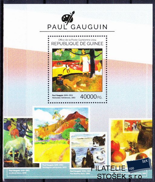 Guinea známky Mi 10751+Bl.2445 Paul Gauguin