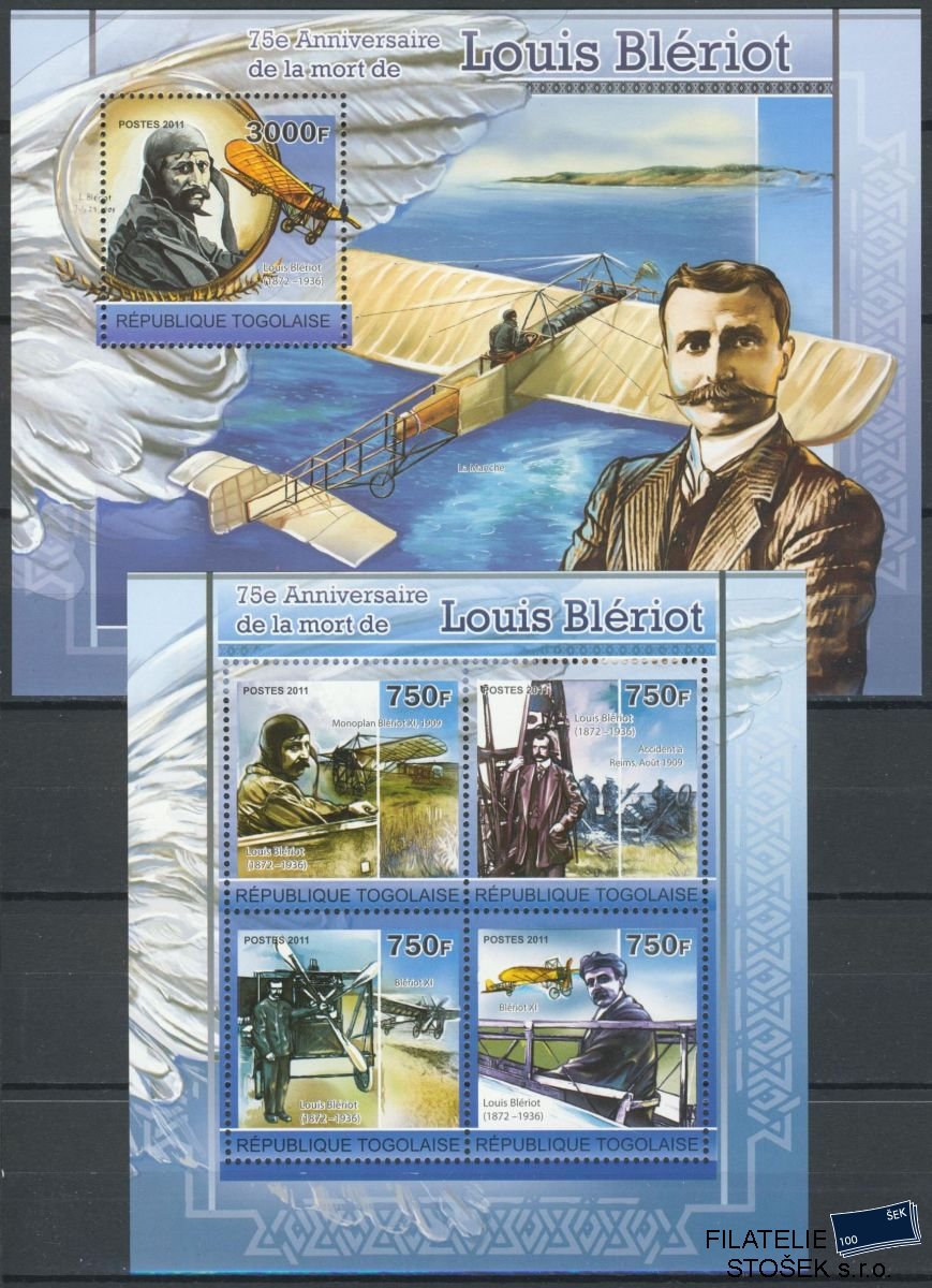 Togo známky Mi 3929-32+Bl.596 Louis Blériot