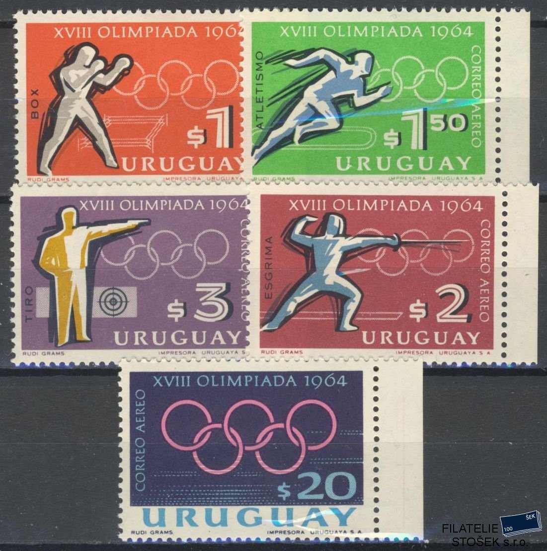 Uruguay známky Mi 1012-21 NK