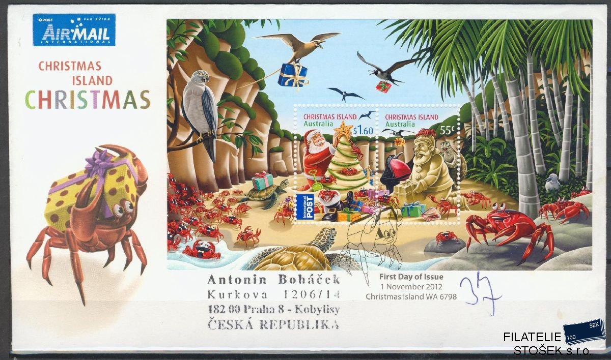 Christmas Island známky Mi Blok 29 FDC