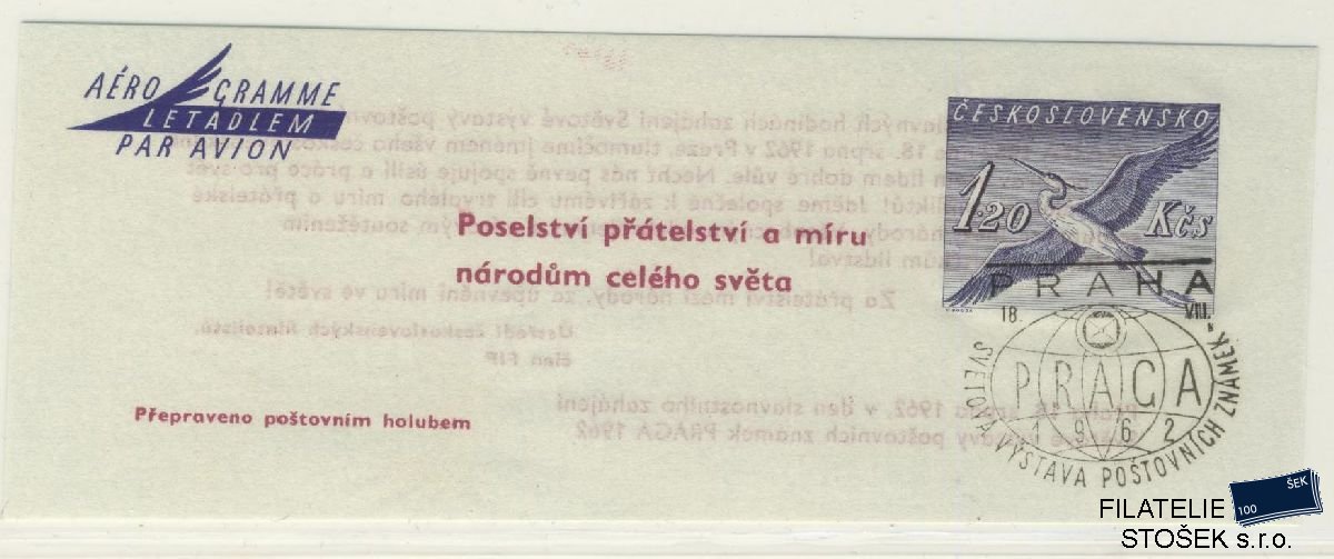 ČSSR celistvosti - Pigeongram - CHP 1