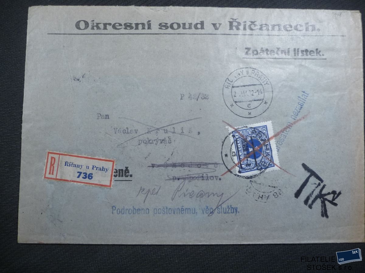 ČSR I celistvost - DL 62 - Říčany