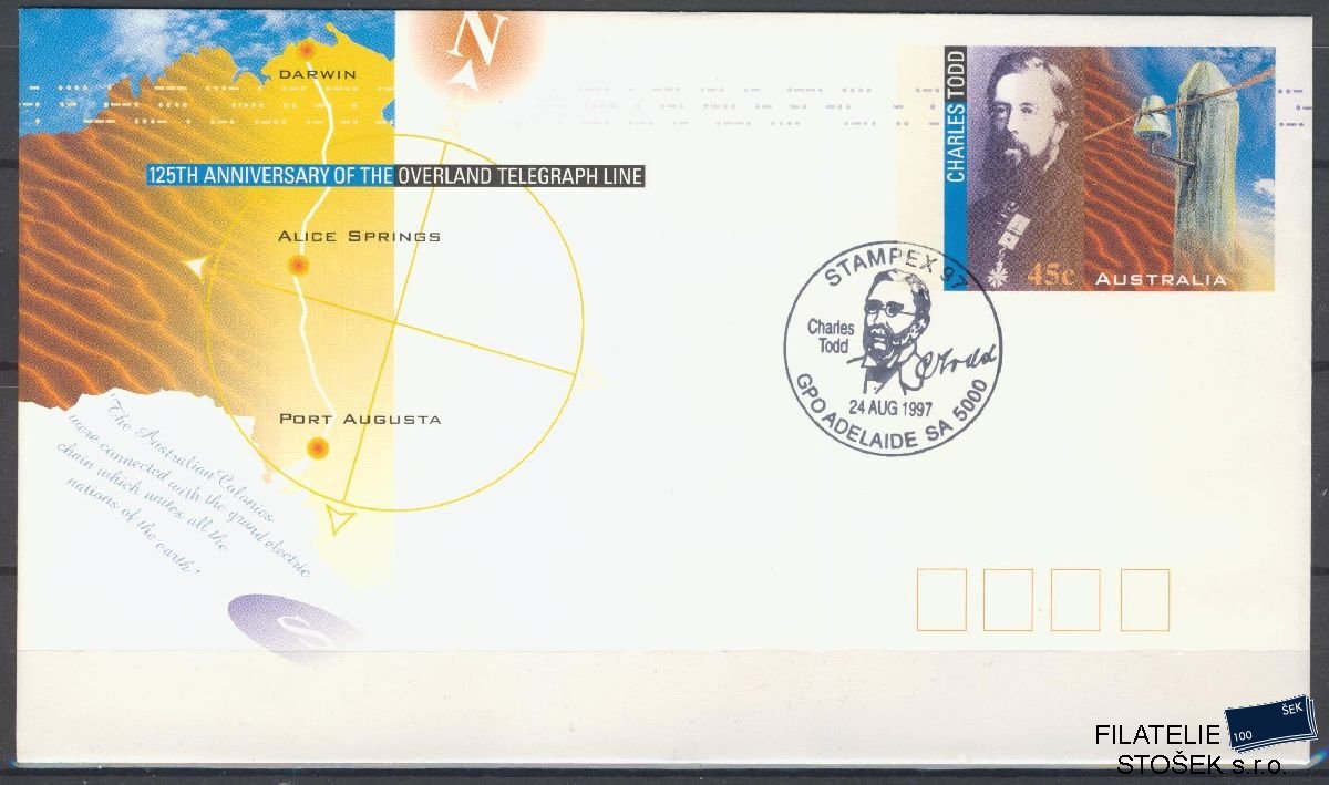 Austrálie známky FDC Mi COB Charles Tood