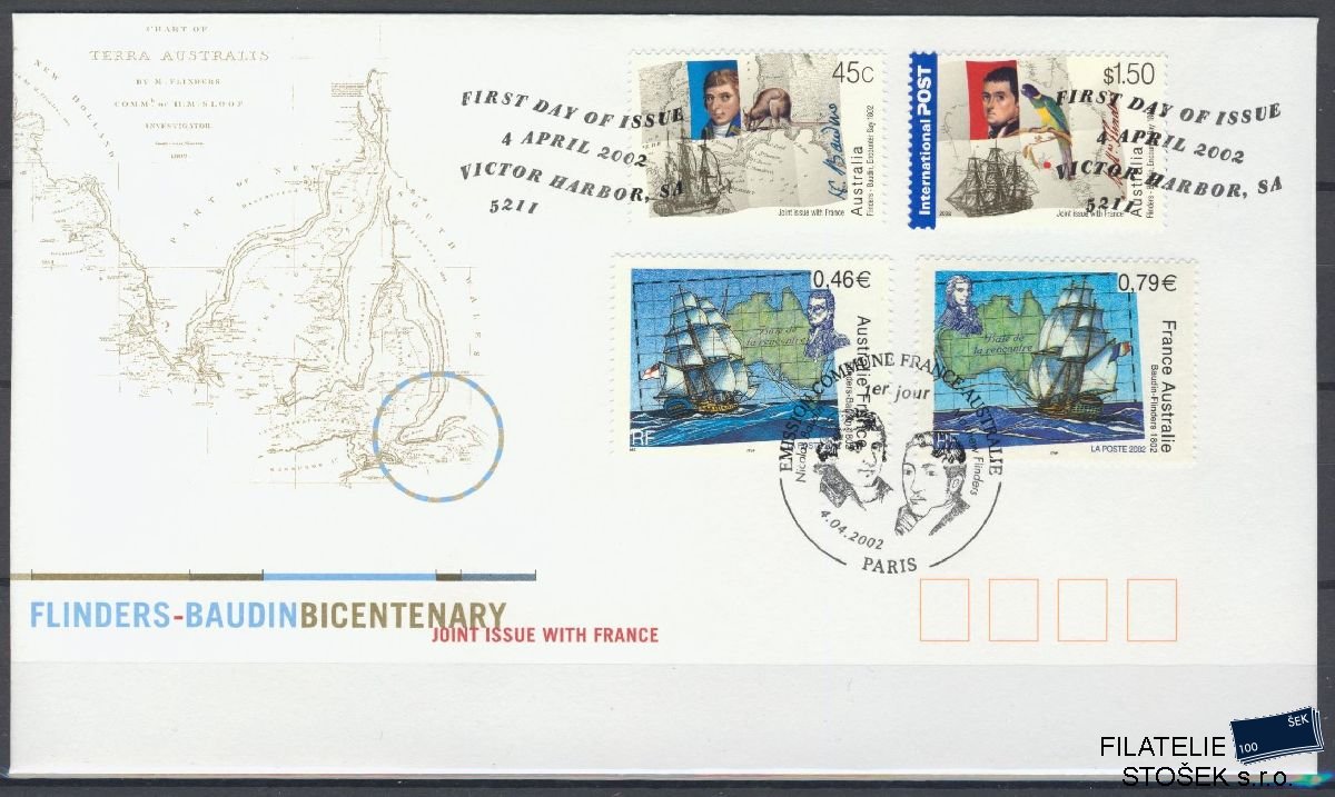 Austrálie známky FDC Mi 2131-32 + Francie