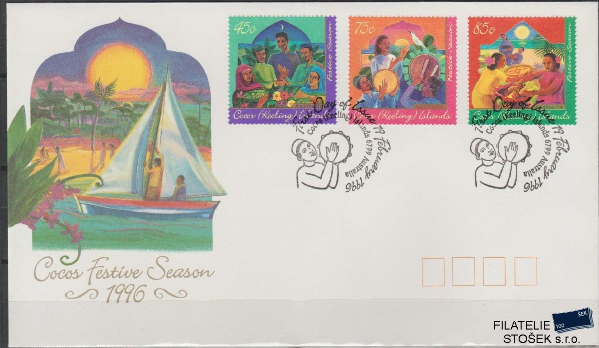 Cocos Islands známky FDC Mi 343-45