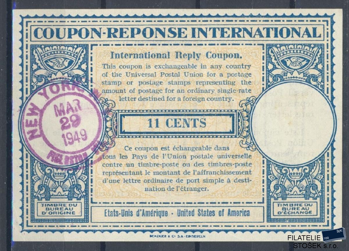 USA celistvosti - Cupon Reponse 11 Cents