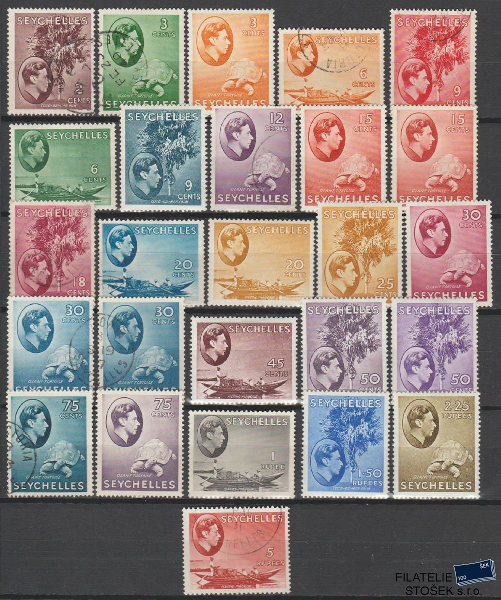 Seychelles známky Mi 121-145 - Sestava