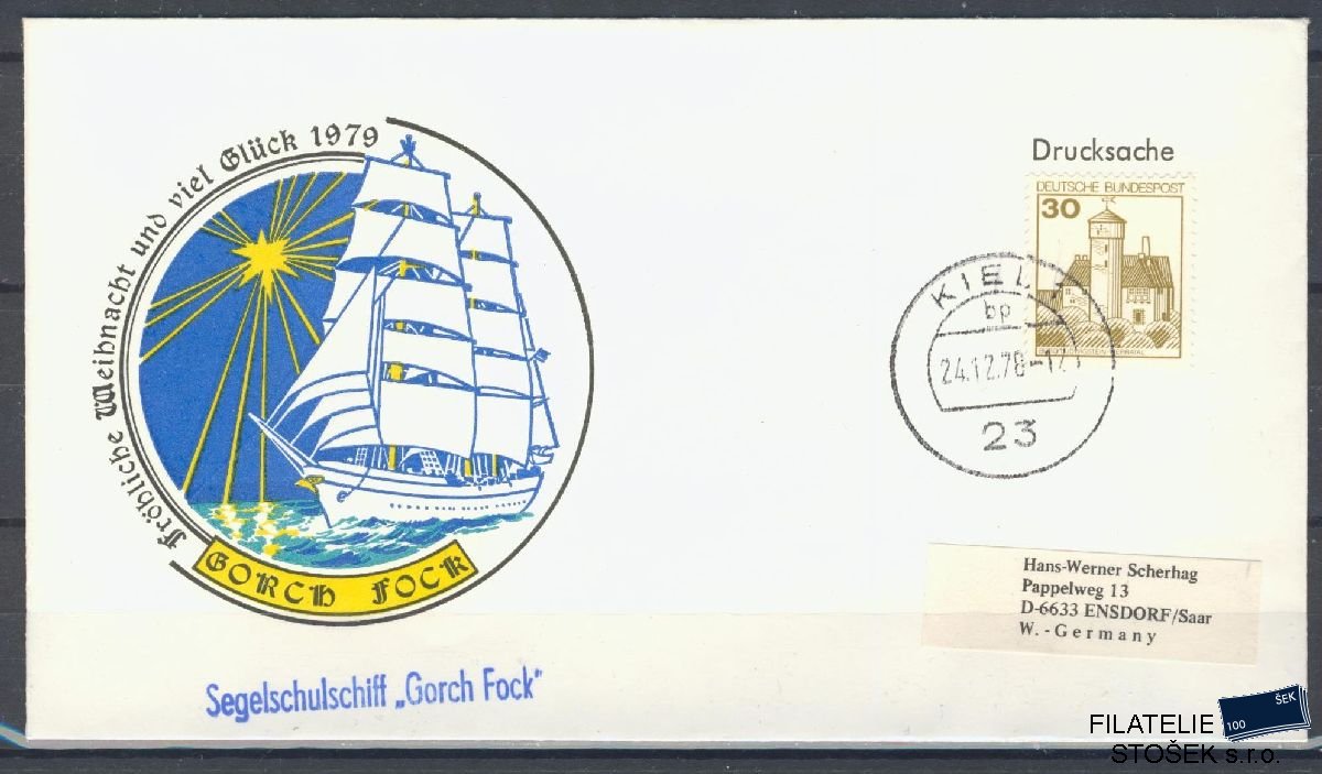 Lodní pošta celistvosti - Deutsche Schifpost - MS Gorch Fock