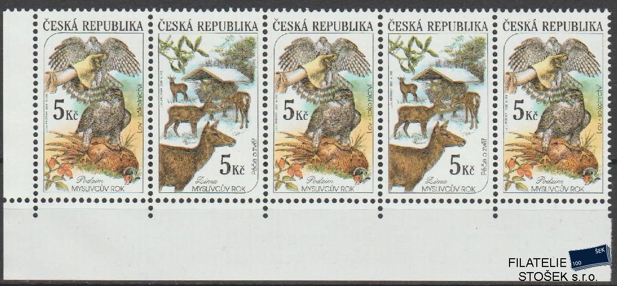 ČR známky 273-74 5 Páska