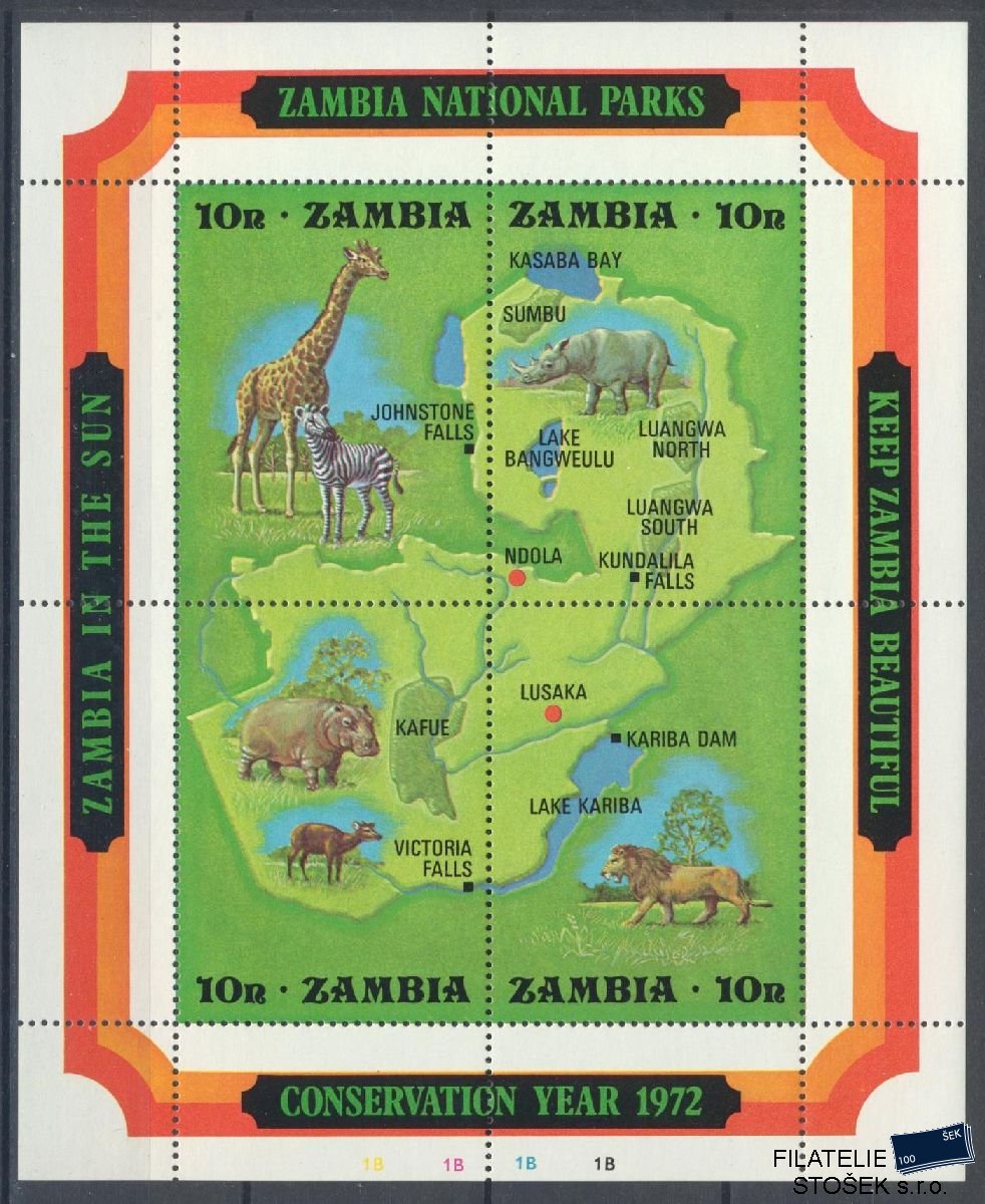 Zambia známky Mi Blok 2