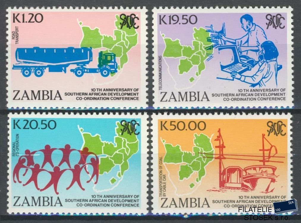 Zambia známky Mi 520-23