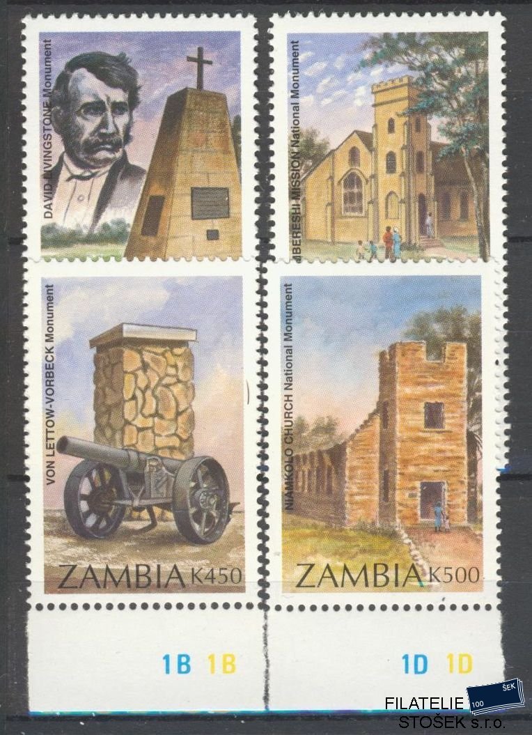 Zambia známky Mi 652-55