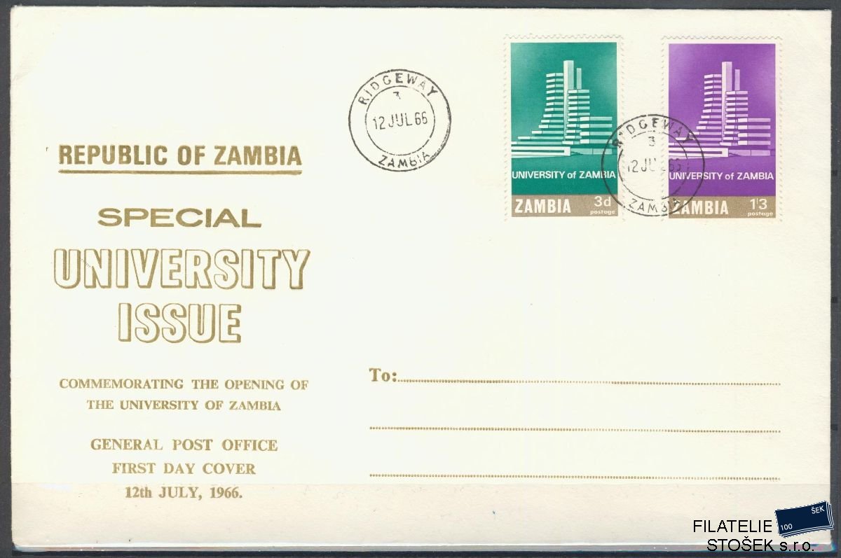 Zambia známky Mi 28-29 FDC