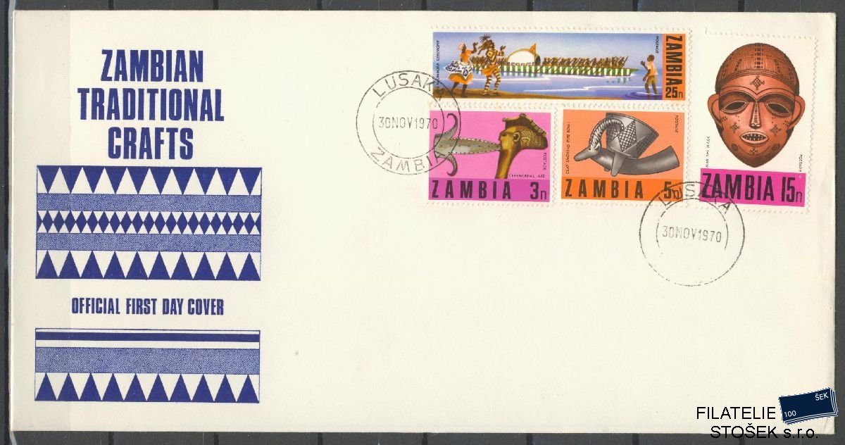 Zambia známky Mi 66-69 FDC