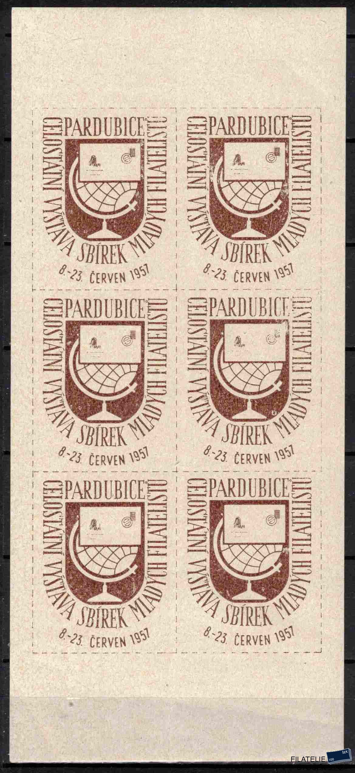 ČSSR zálepky - Pardubice 1957 PL