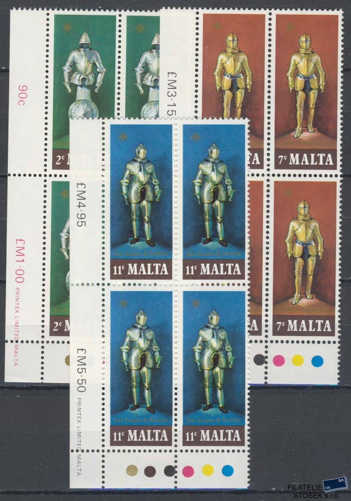 Malta známky Mi 542-44 4 Blok