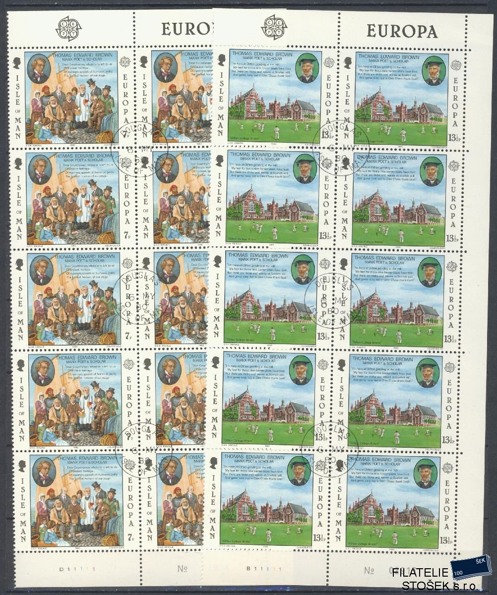 Isle of Mann známky Mi 164-65 10 Blok - Dz D