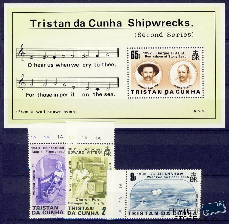 Tristan da Cunha Mi 406-8 + Blcok 18