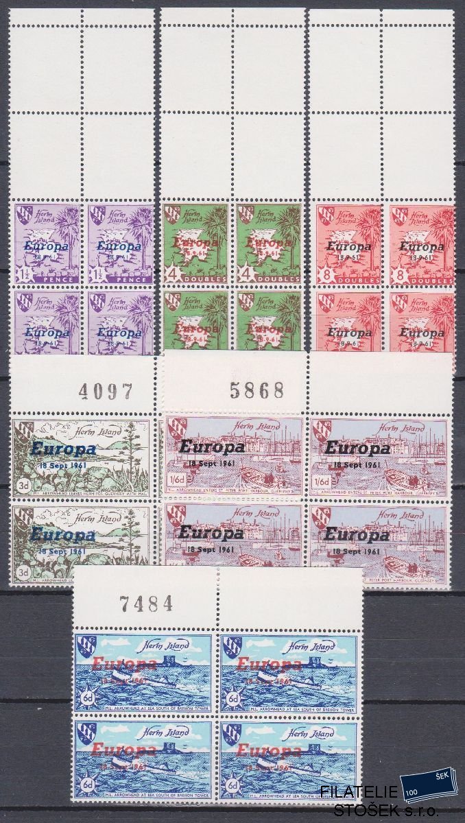 Guersney - Herm Island známky Mi - Europa 1961 - 4 Blok