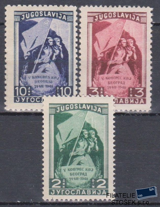 Jugoslávie známky Mi 542-44