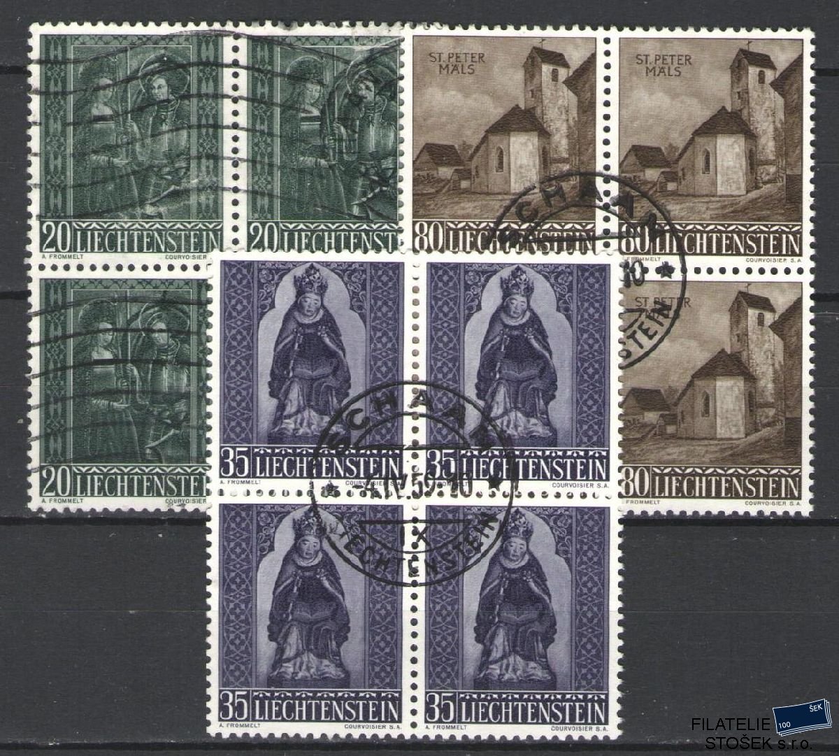 Liechtenstein známky Mi 374-76 4 Blok