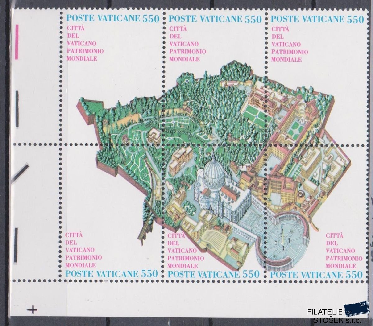 Vatikán známky Mi 883-88 6 Blok