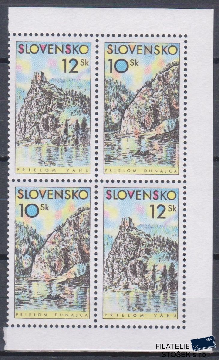 Slovensko známky 199-200 4 Blok