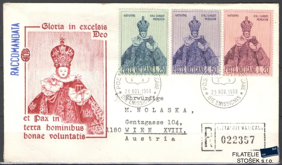 Vatikán celistvosti Mi 541-43 FDC