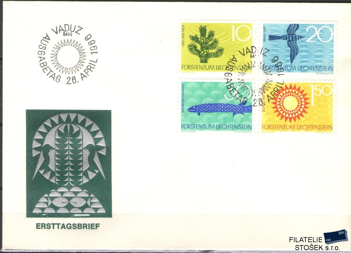 Liechtenstein celistvosti Mi 460-63 FDC