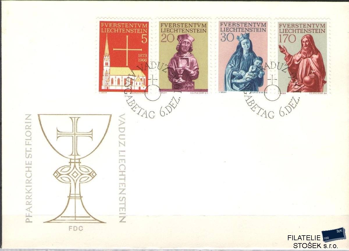 Liechtenstein celistvosti Mi 470-73 FDC