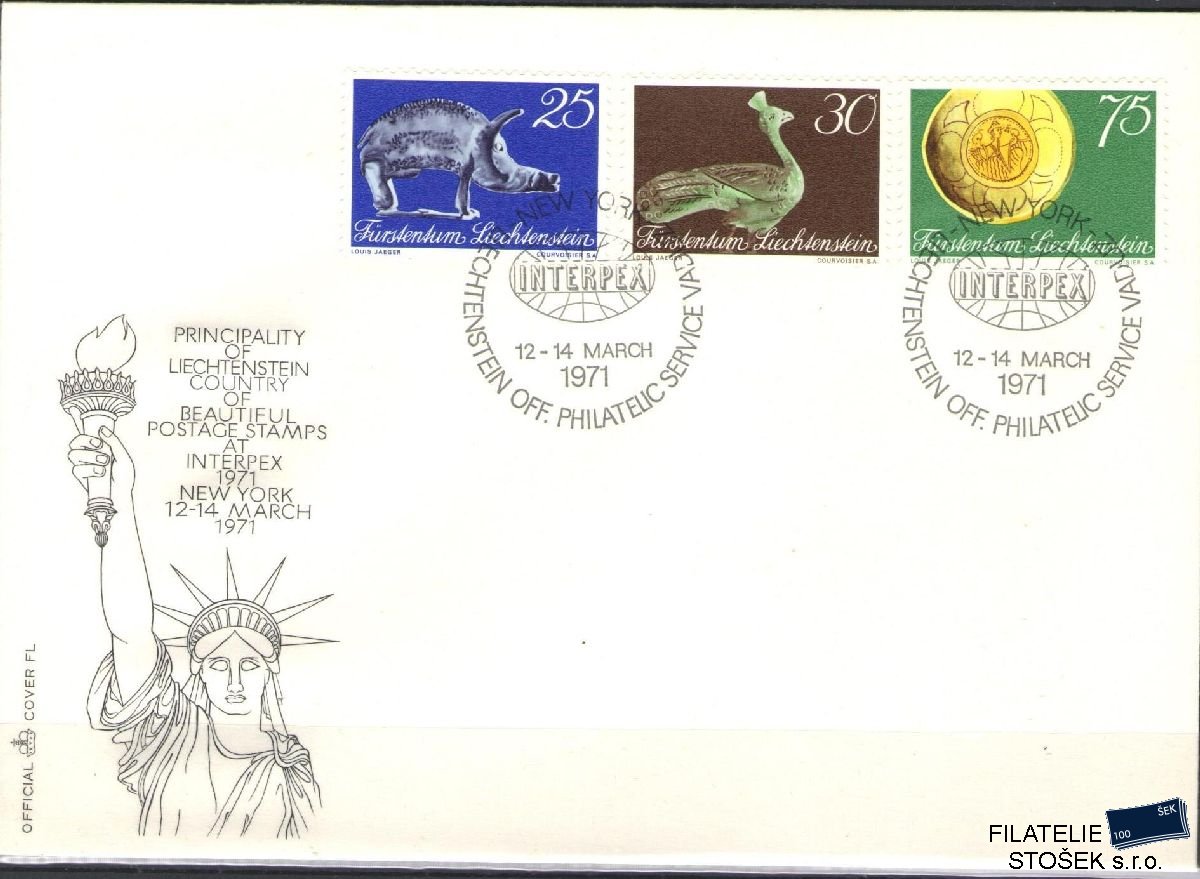 Liechtenstein celistvosti Mi 536-38 FDC