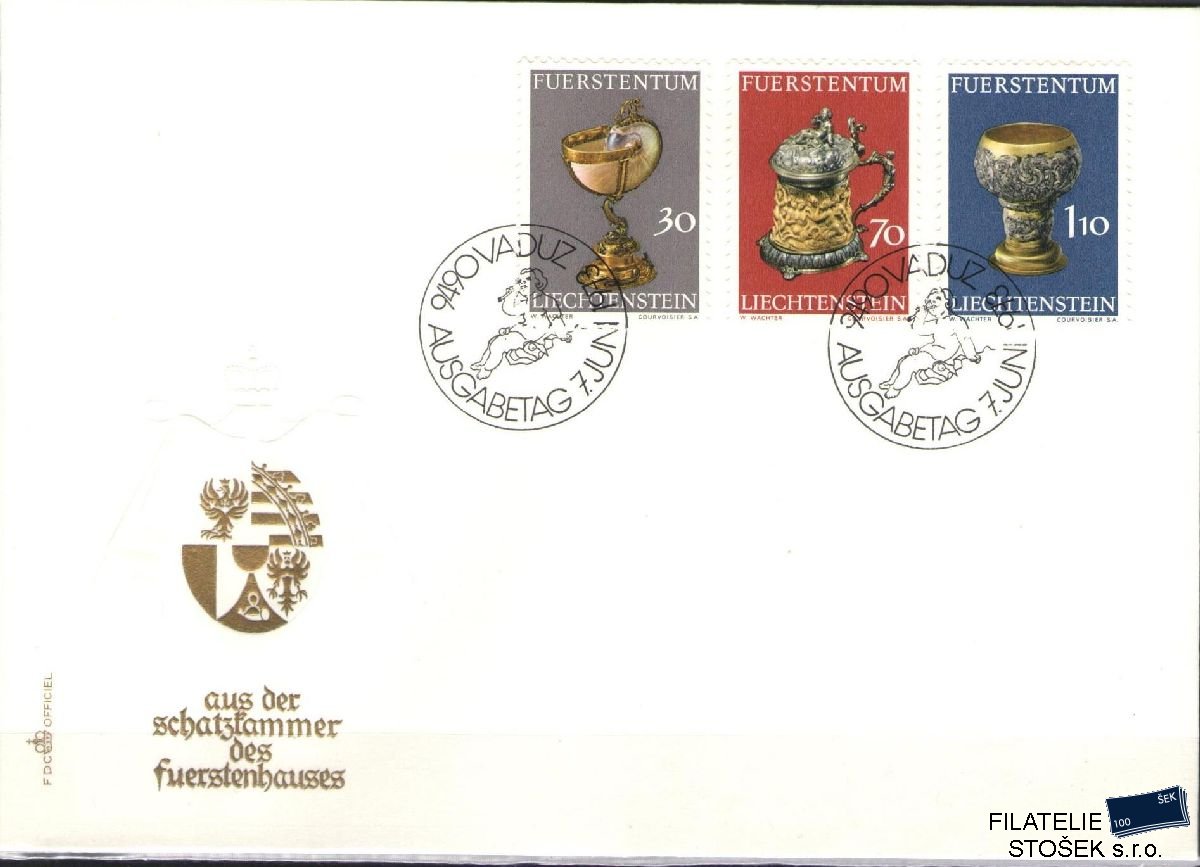 Liechtenstein celistvosti Mi 587-89 FDC