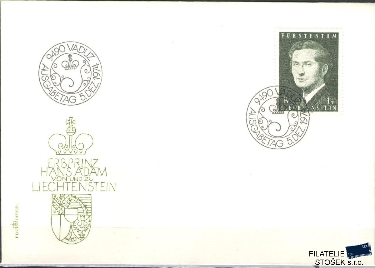 Liechtenstein celistvosti Mi 615 FDC