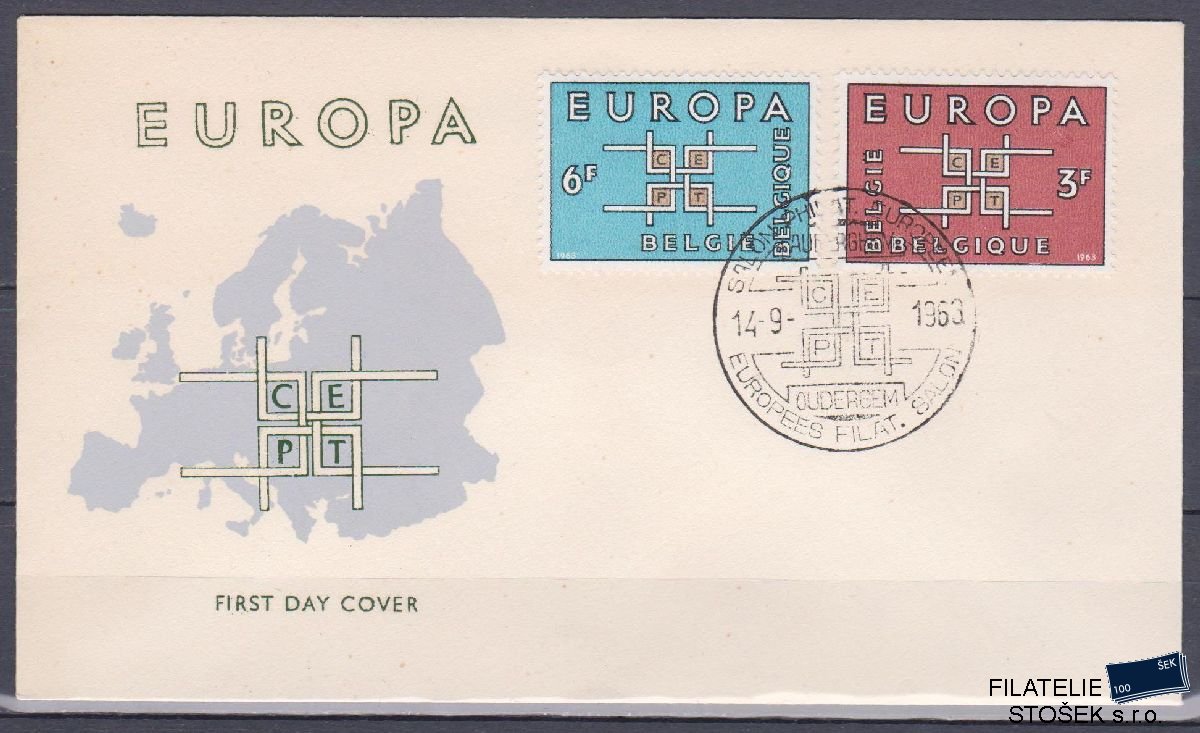 Belgie celistvosti Mi 1320-21 FDC