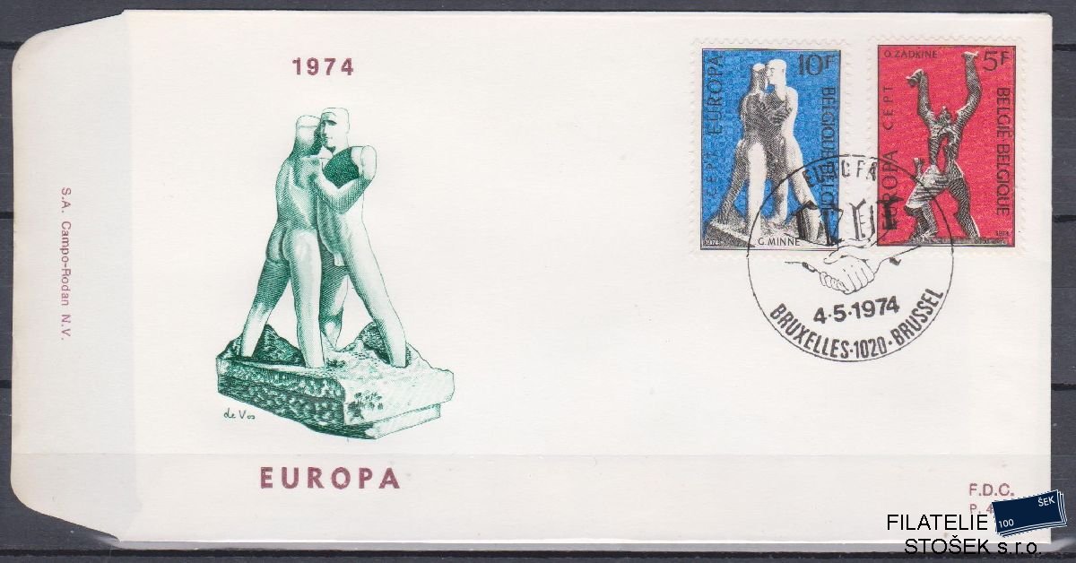 Belgie celistvosti Mi 1766-67  FDC