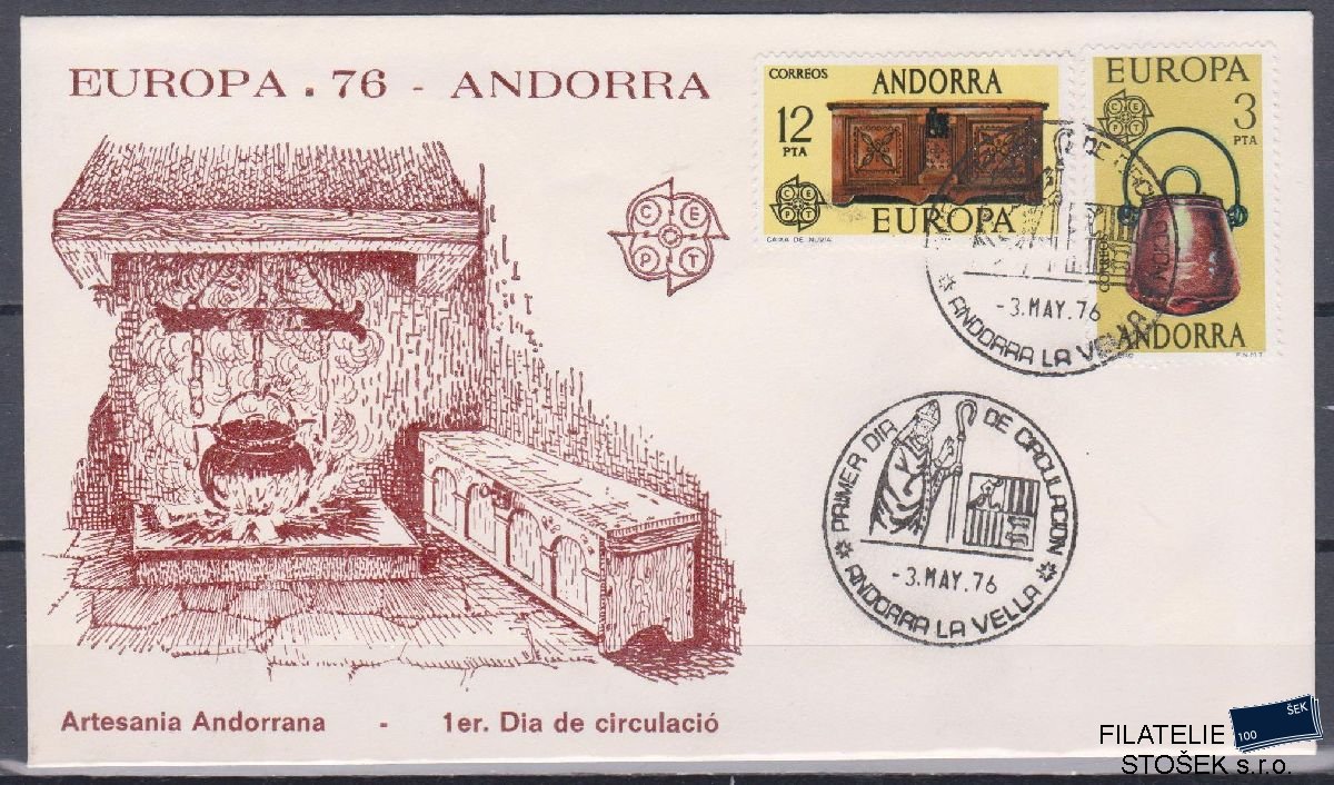 Španělská Andora celistvosti Mi 101-102 FDC