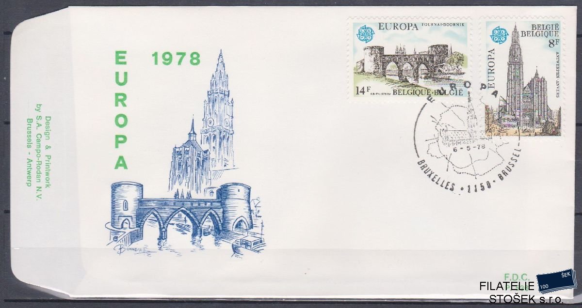 Belgie celistvosti Mi 1943-44 FDC