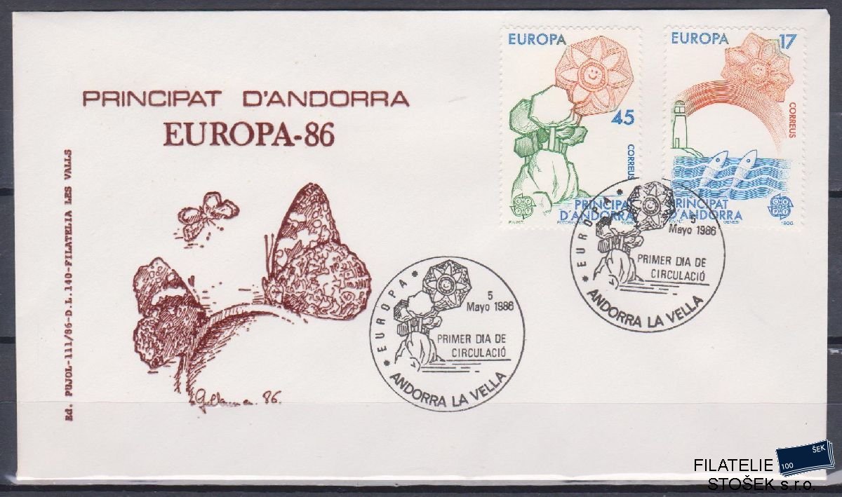 Španělská Andora celistvosti Mi 188-89 FDC