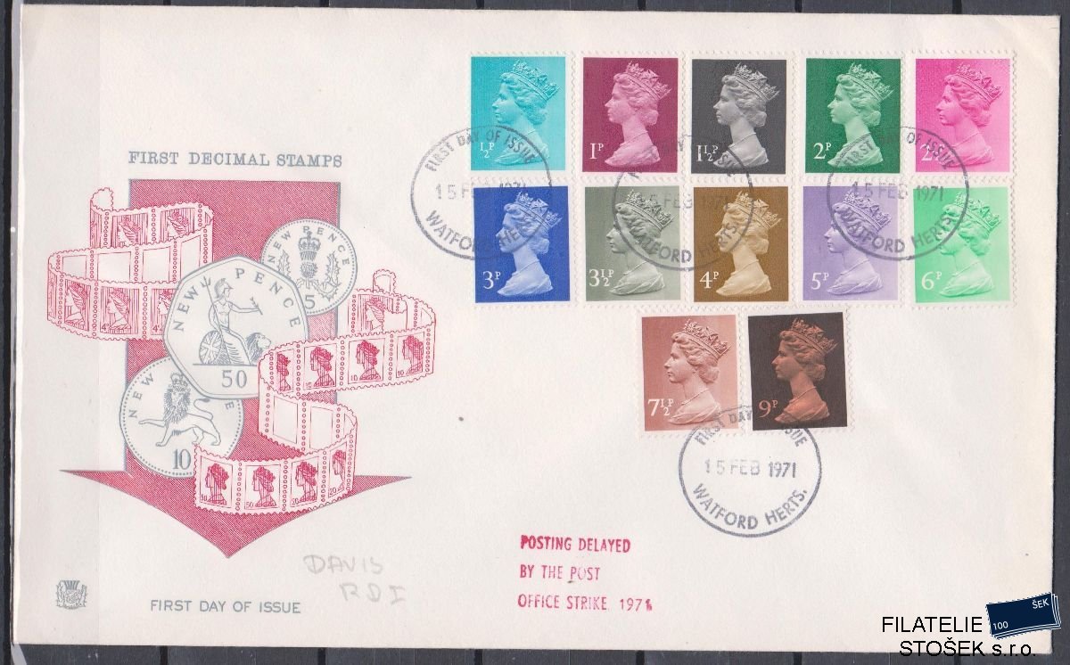 Anglie celistvosti Mi 561-73 FDC