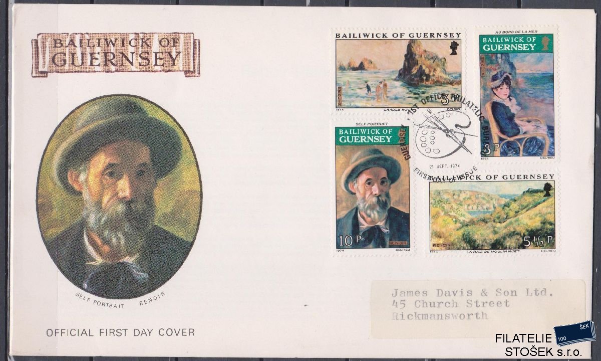 Guernsey celistvosti Mi 110-13 FDC