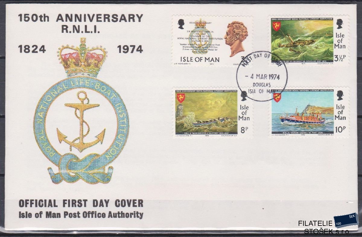 Isle of Man celistvosti Mi 36-39 FDC