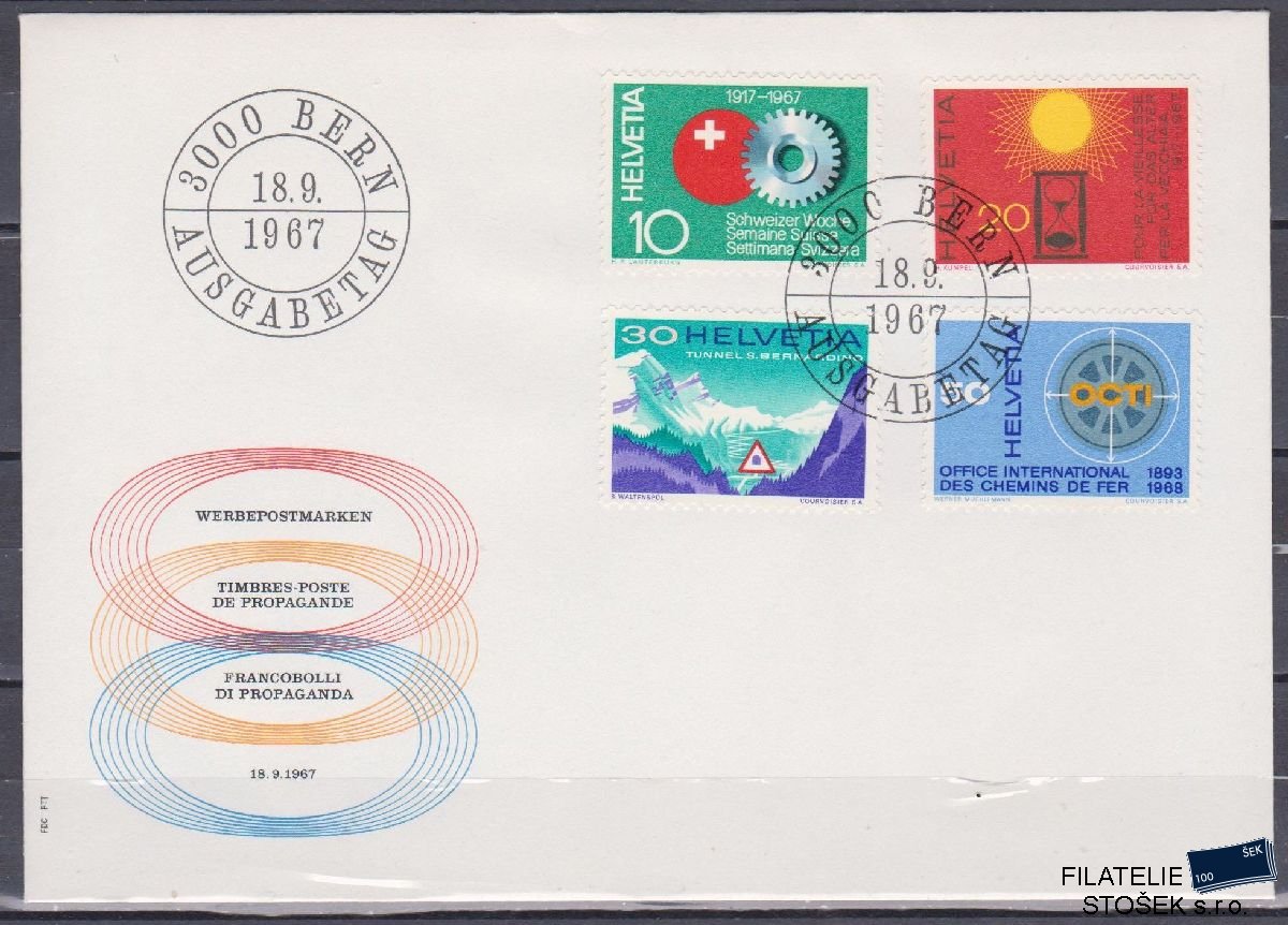 Švýcarsko celistvosti Mi 858-61 FDC