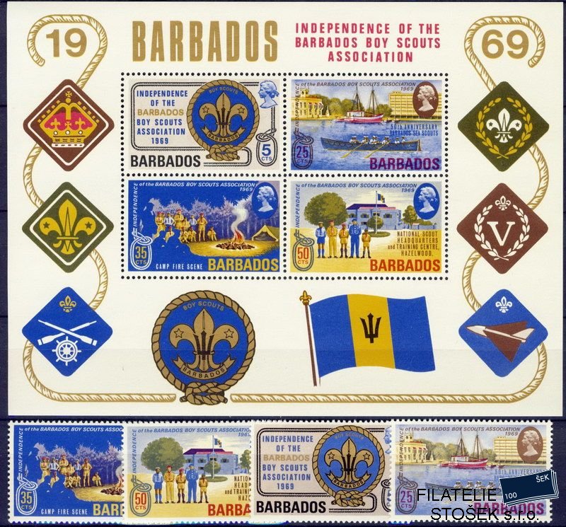 Barbados Mi 0292-5 + Block 2