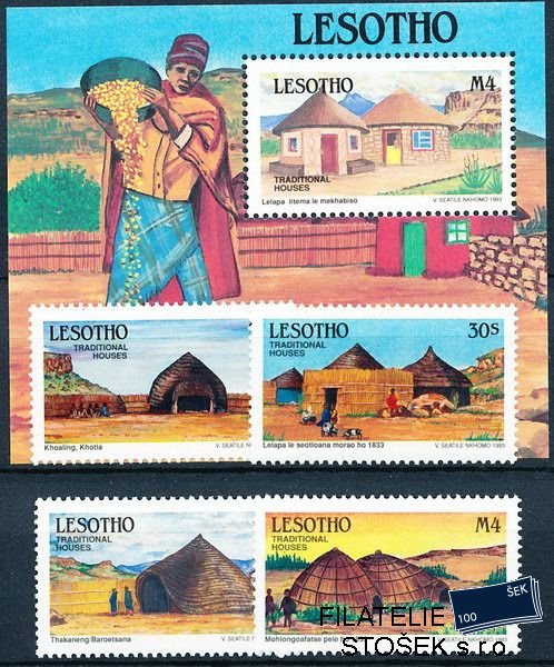 Lesotho známky Mi 1061-4+Bl.107