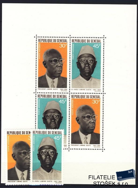 Senegal známky Mi 0399-400 + Bl. 5