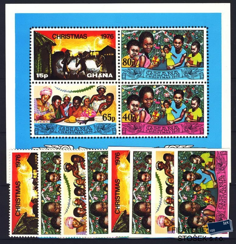 Ghana známky Mi 0670-3 A+B + Bl. 67