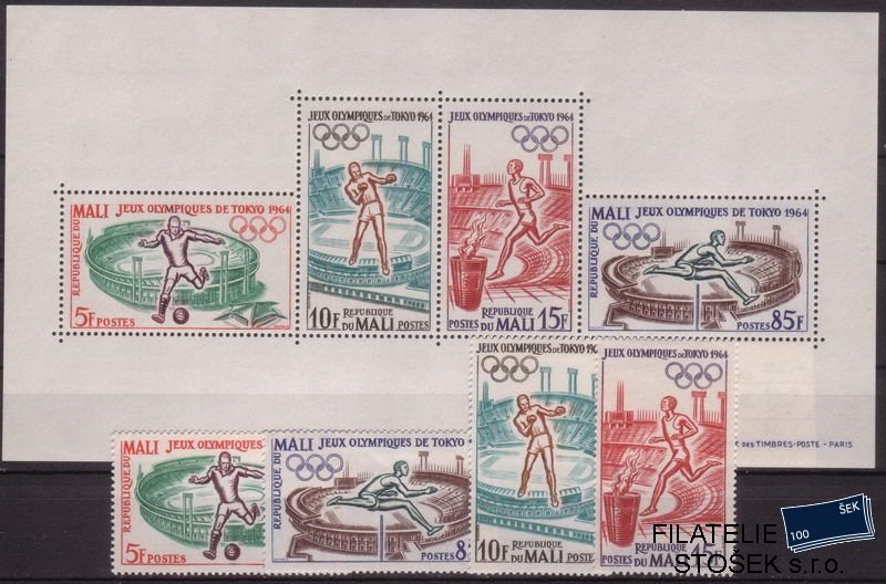 Mali známky Mi 0086-9+Bl.2